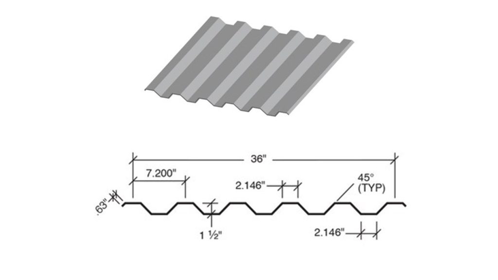 Trapezoidal roof tile Profiles28