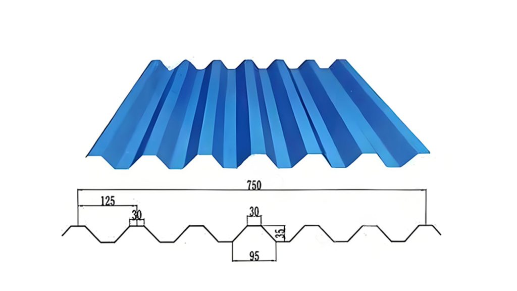 Trapezoidal roof tile Profiles17