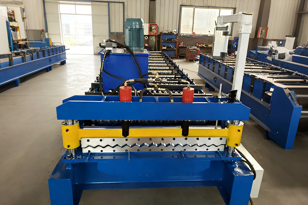 Corrugated roofing sheet roll forming machine