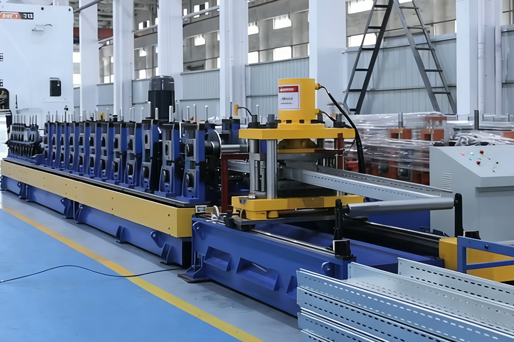 Cable tray roll forming machine